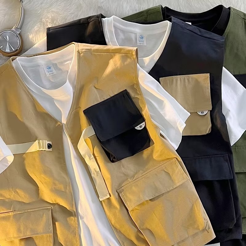 Japanese summer tactics vest hip-hop style