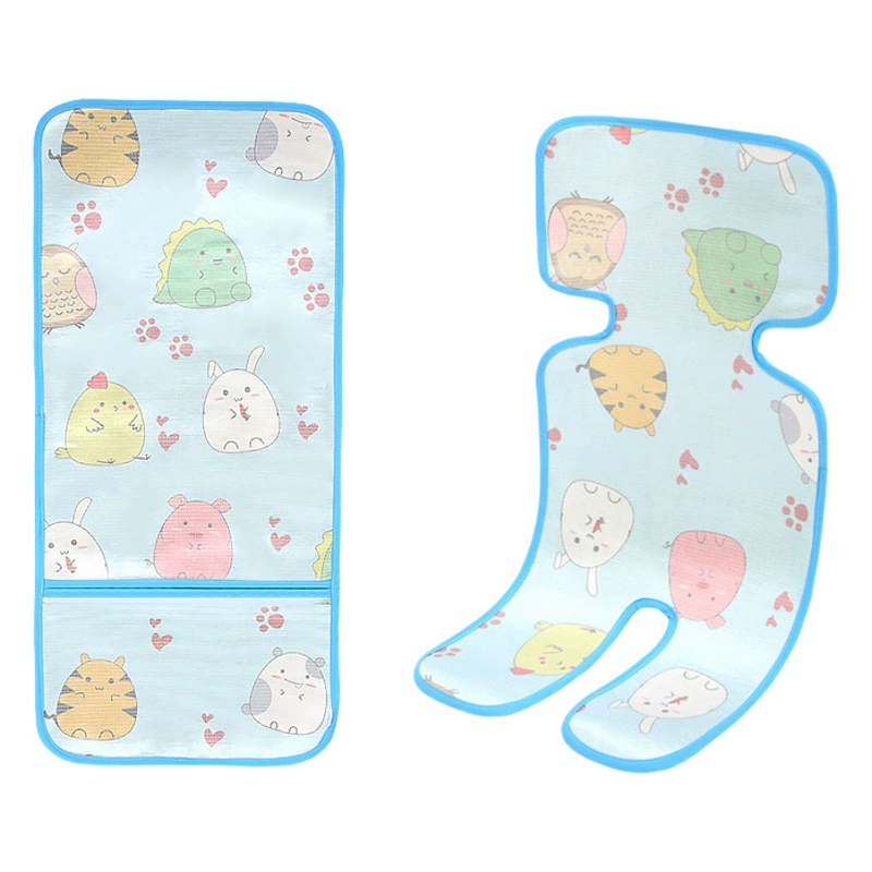 Детский автомобиль Ice Silk коврик Детский пятиточечный коврик для тележки Универсальный обеденный стул защитный коврик для сиденья оптом