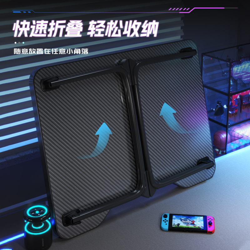 ベッド用の小さなテーブル、折りたたみ式ラップトップテーブル、大学生寮のeスポーツスタイルのカーボンファイバーベッド学習テーブル|undefined