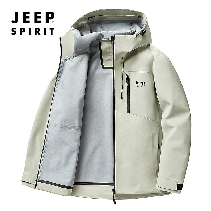 Jeep Spirit Jeep Jacket Men's Spring and Autumn Jacket Hooded Casual Sports Windproof Jacket Men's Clothing