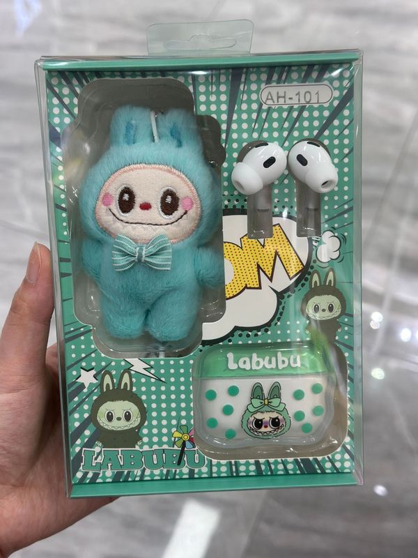 AH101 越境新ホットスタイルラブブキーホルダーかわいい漫画ワイヤレスインイヤー Bluetooth ヘッドセット工場直販|undefined