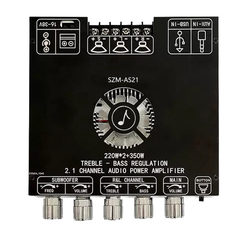 クロスボーダー SZM-AS21 Bluetooth アンプデジタルモジュール TPA3255 高低音サブウーファー 220W*2+350W|undefined