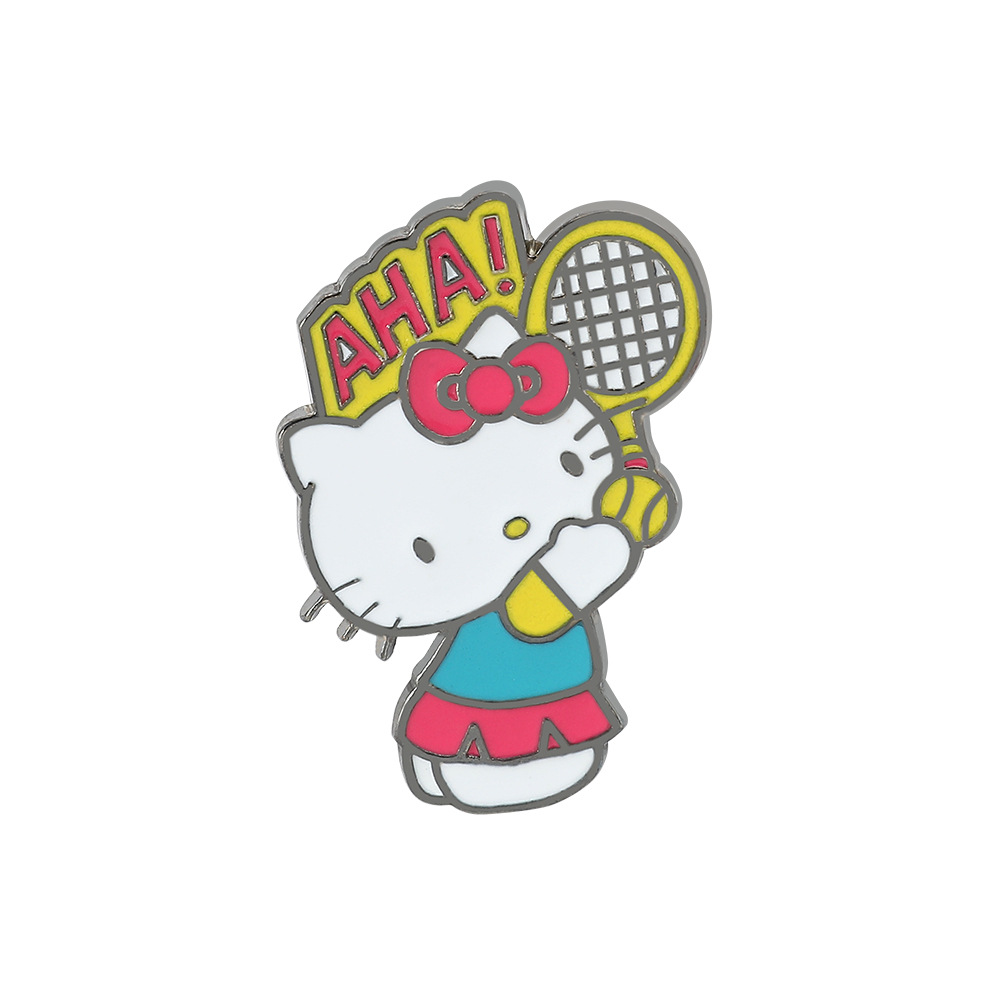 Venta caliente cien Sanrio serie de metal broche de dibujos animados coolomi Yugui perro KT gato todo-fósforo de moda insignia