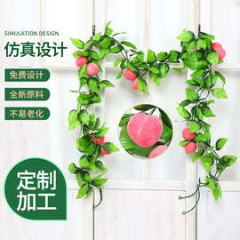 缔蓝仿真水果藤条定制假花装饰藤蔓仿真叶酒店吊顶管道装饰葡萄叶