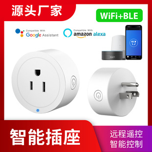 Wifi Bluetooth US Gauge Plug APP Remote Alexa Voice Timing Delay Cycle Switch 10A Smart Socket