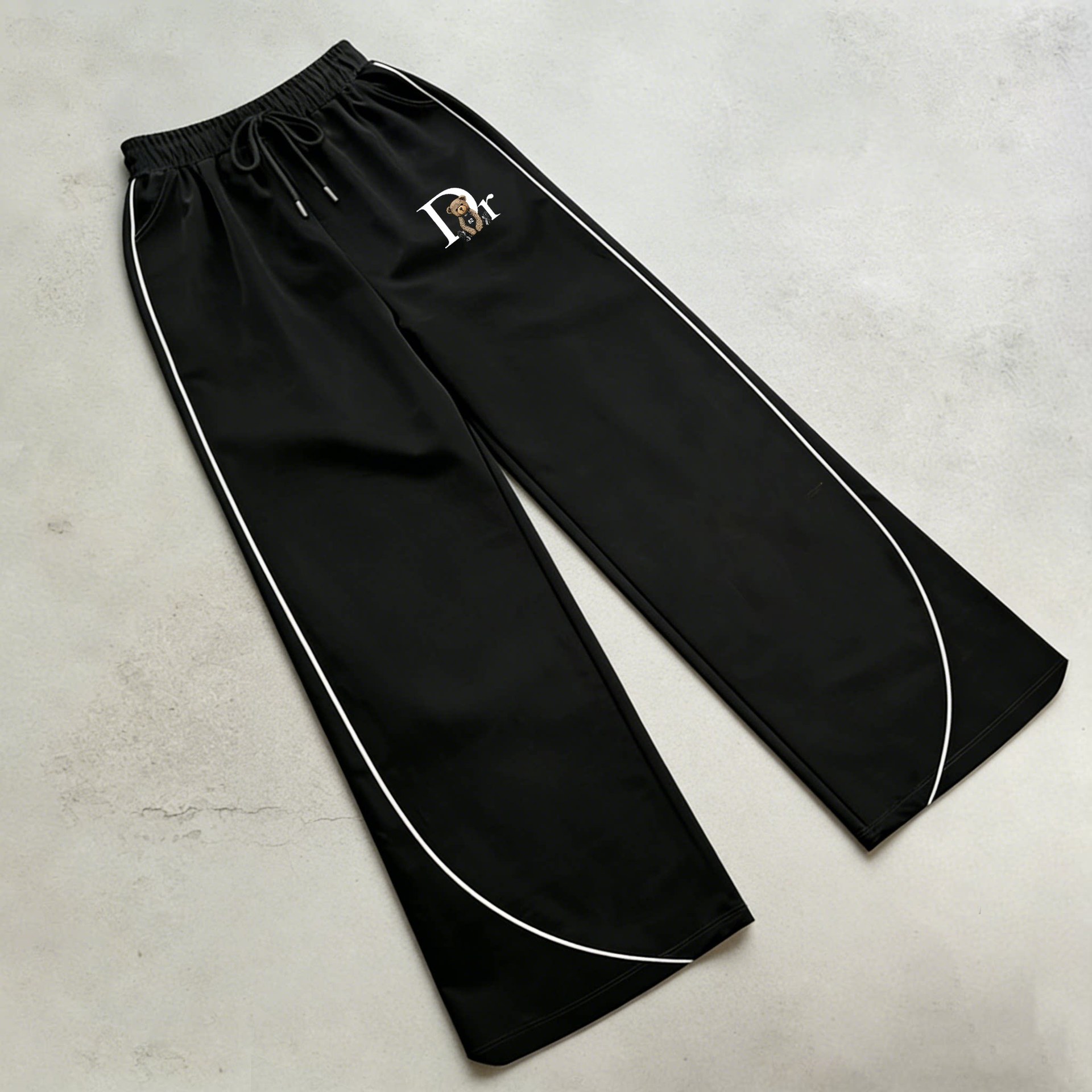2026 Spring And Autumn New Women's Dr. Bear Printing Loose Elastic Waist Sweatpants Trousers_ecoleips.com