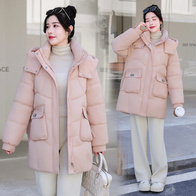 Invierno plumón chaqueta de algodón para mujeres 2025 nuevo este año chaqueta de algodón chaqueta suelta madre gruesa chaqueta image 3