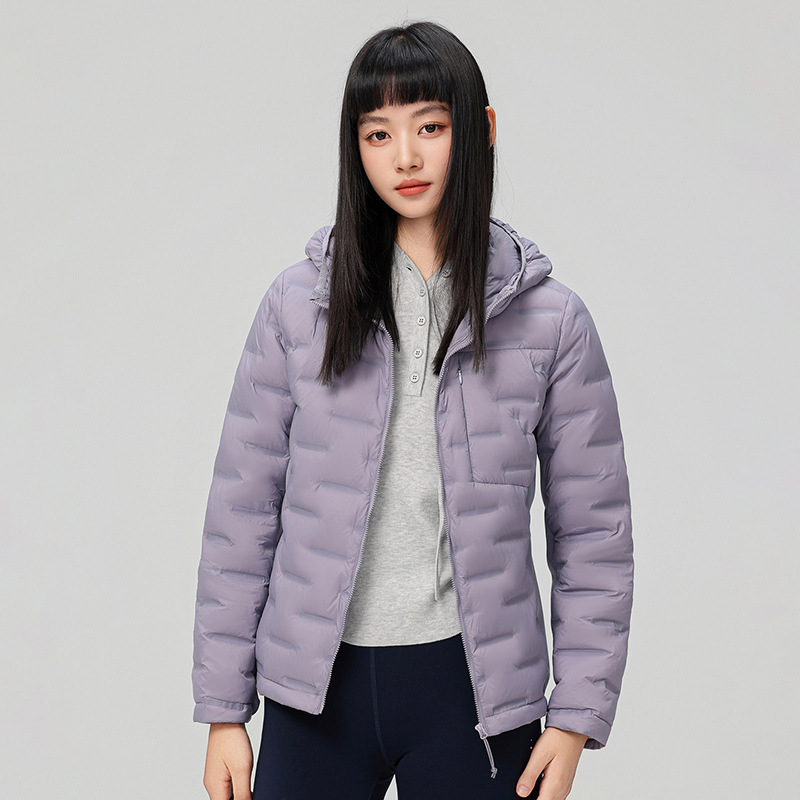 Chaqueta encapuchada para hombres y mujeres en otoño y invierno 2025 nueva chaqueta de plumón de pareja de moda universal chaqueta cálida para hombres