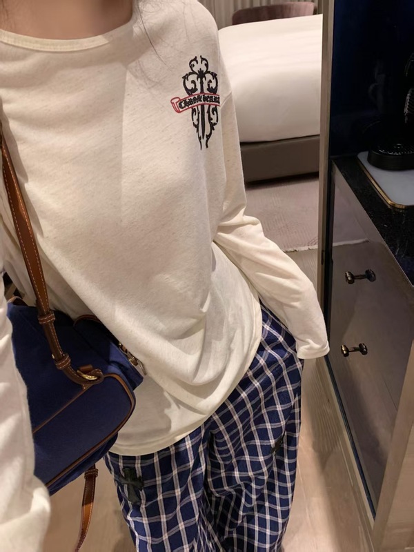 高品质~秋冬新款美式绿色宝剑长袖上衣时尚百搭黑白两色格子裤女|undefined