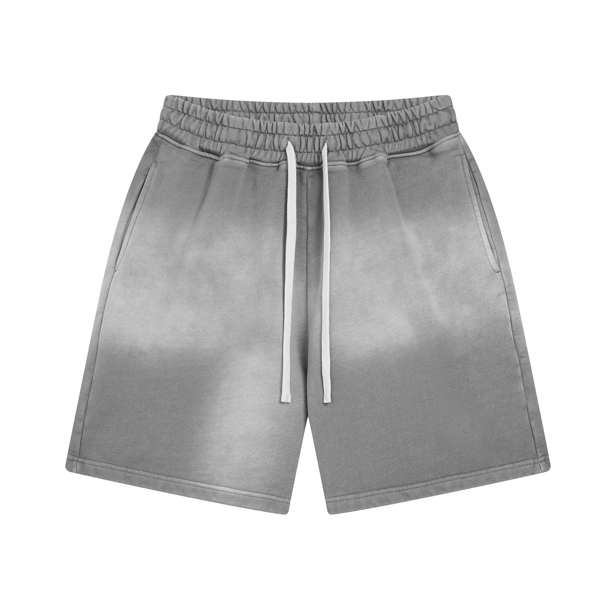 Chain tide hombre verano 2026 marca de lavado transfronteriza hombre manga corta teñido por pulverización pantalones cortos retrógrados hombre manga corta set