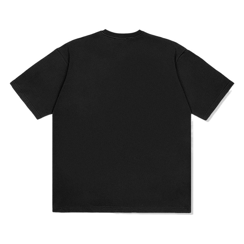 Curry original firma acción noche americana retro impreso manga corta lavado pesado apenado camiseta moda