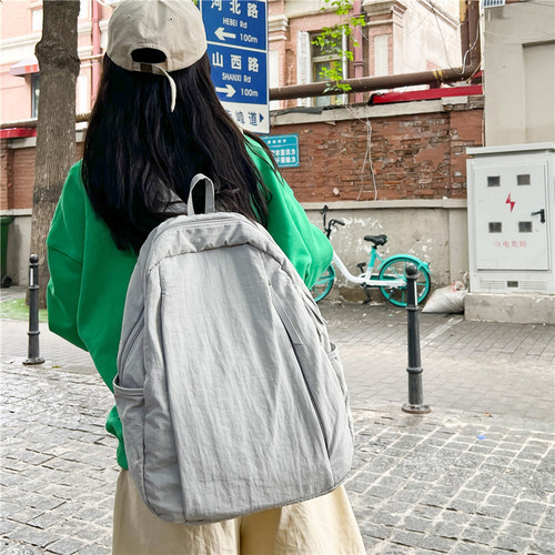 2024 New Nylon Large Capacity Backpack Women Ruiying ins Campus Style Lightweight Casual College Student Bag
