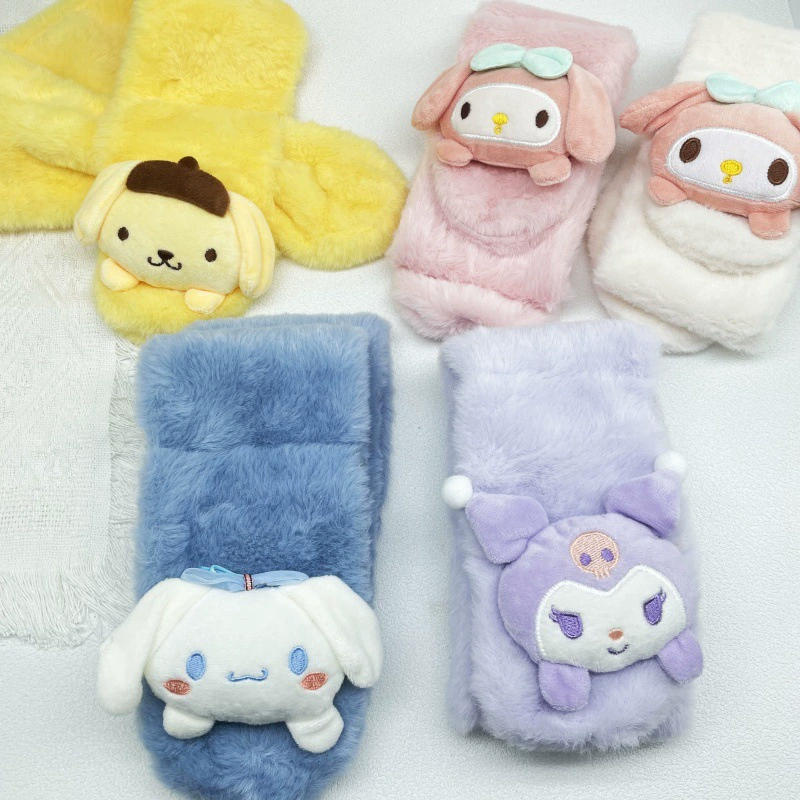 Детский плюшевый шарф супер милый мультфильм Sanrio baby нагрудник толстый имитационный шарф кролика
