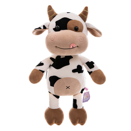 Cute Cow Pillow Plush Toy Sleeping Calf Doll Cross-border Doll Rag Doll Birthday Gift for Women Wholesale