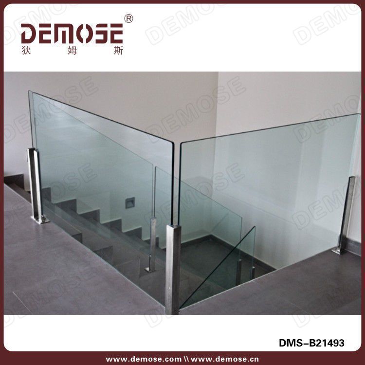 不锈钢钢板玻璃栏杆 走廊楼梯防碎钢化玻璃栏杆 护栏厂家批发