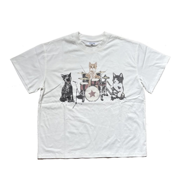 Y2k半袖ポロシャツtシャツプリント柄トップスダークブラックゴシックヴィンテージ夏ストリートウェアトップス|undefined