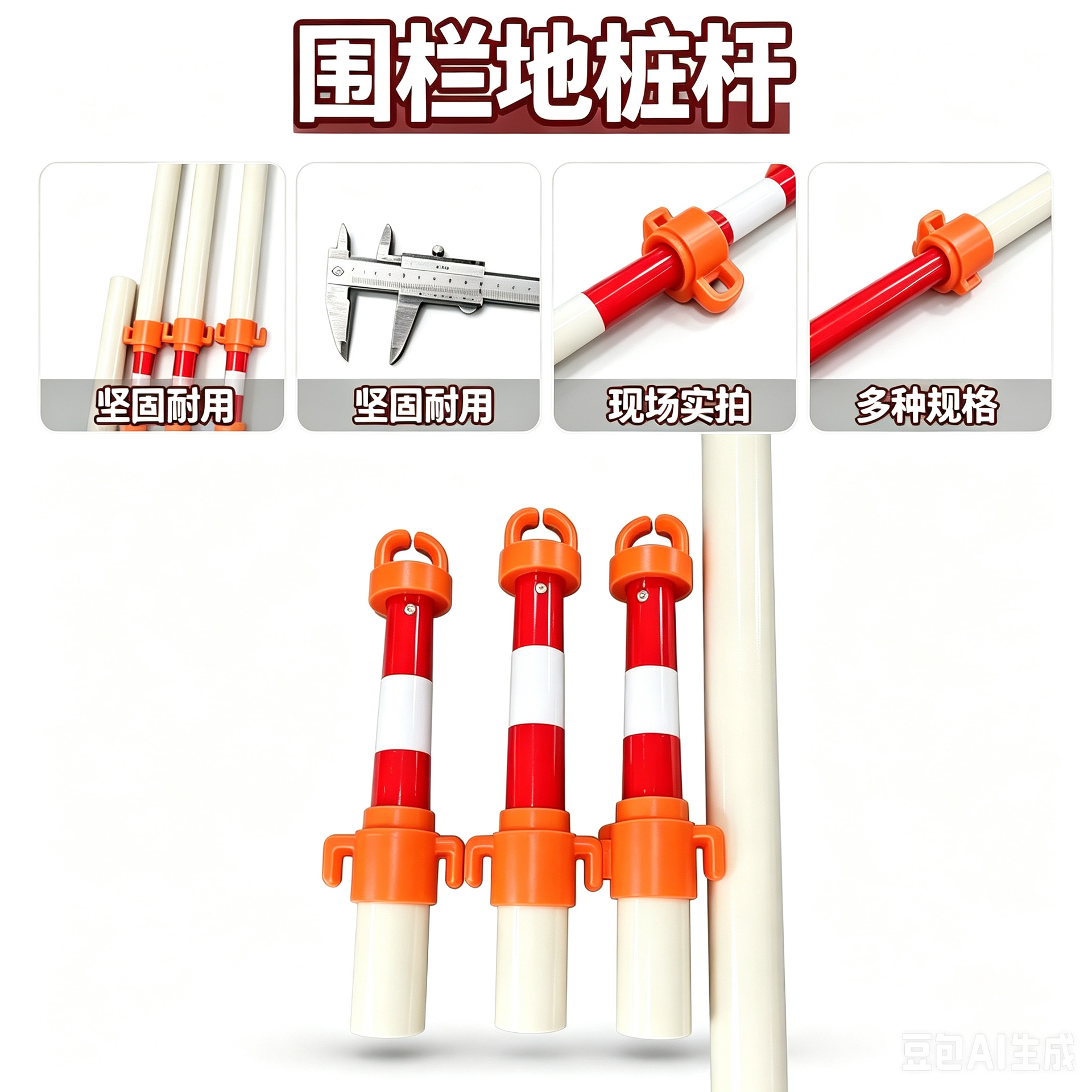 变电站检修绝缘预埋地桩围栏杆 绝缘伸缩地桩杆 绝缘伸缩围栏杆