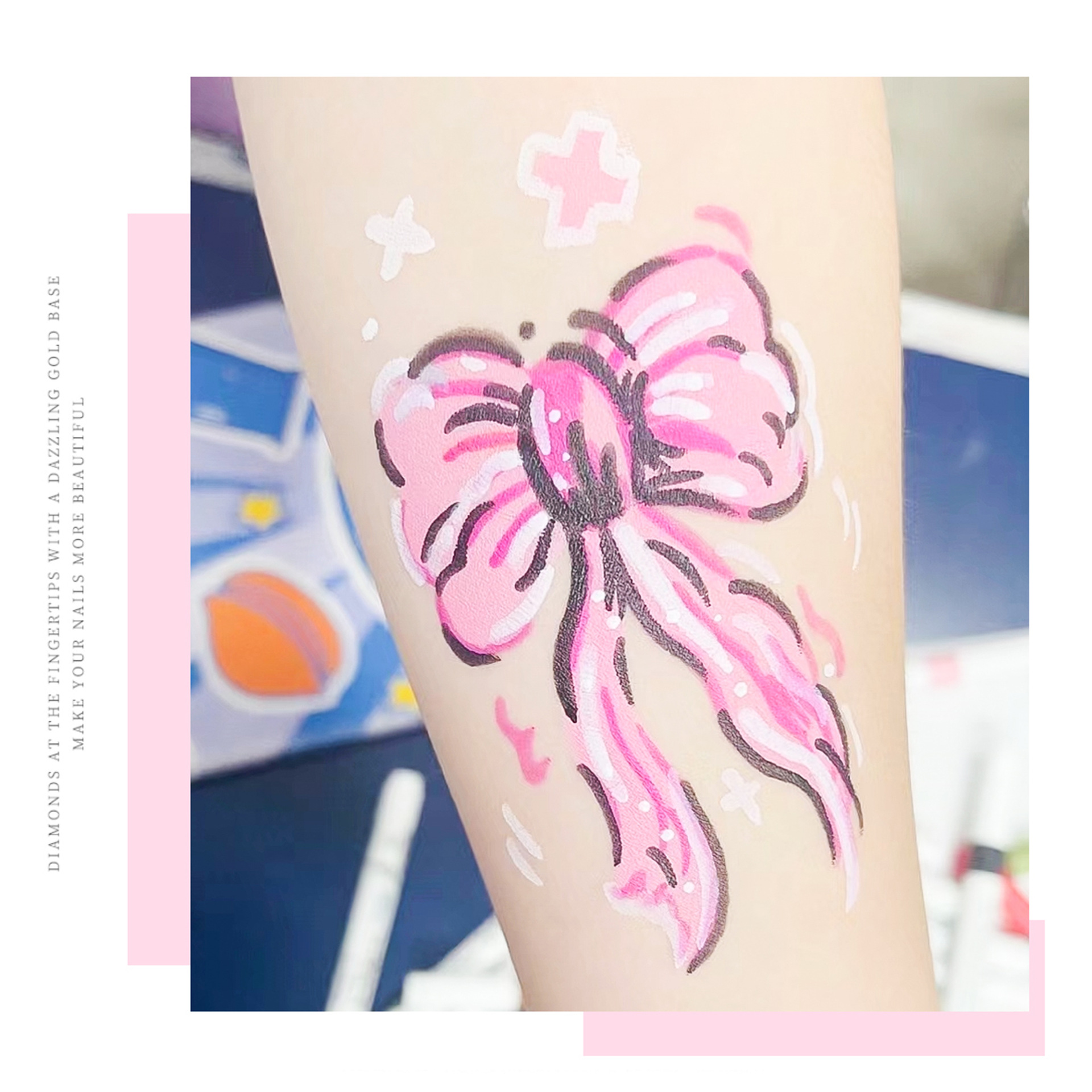 Cross-border especial de doble cabeza pintura de uñas graffiti pluma tatuaje pluma 10 colores conjunto mano cuenta pintura acrílico rotulador