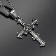 Eye of Horus Thai Silver Cross Necklace Boys Trendy Retro High Street Personalized Pendant