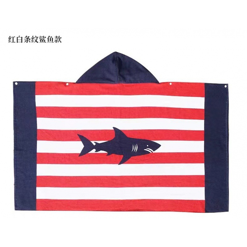 빨간색과 흰색 줄무늬 상어 모델