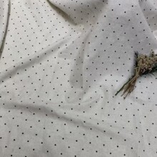 亚麻棉波点面料 ins风复古小波点印花女装半身裙衬衣服装窗帘布料