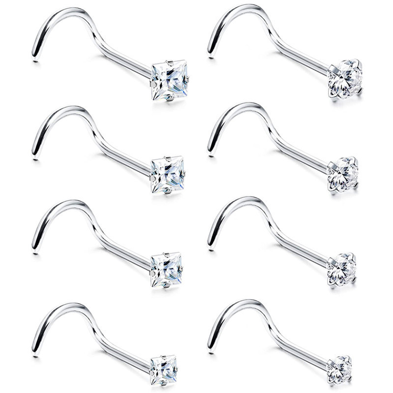Piercing naso stella cuore quadrato tondo in acciaio_voghion.com