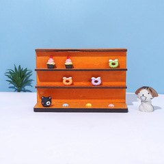 ZAKKA bookshelf wall wooden rack background board miniature scene photography prop dollhouse decoration wooden ornament