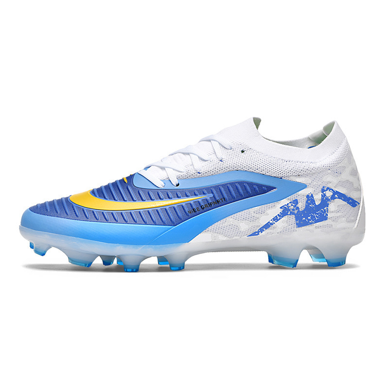 Zapatos de Fútbol con Tacos AG de Cuero Sintético Ligeros y Antideslizantes para Césped Natural y Artificial image 7