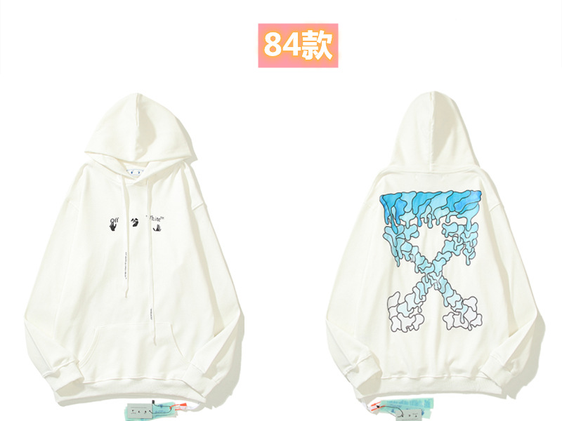 Marca de moda offwhite graffiti religioso pintura al óleo impresión de flecha hombre y mujer suelta OW pareja alta calle hoodie abrigo