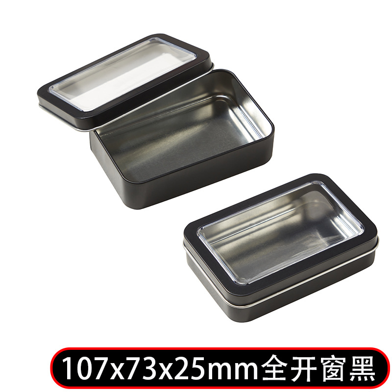 Rectangular caja de hojalata PVC ventana esmerilado plata cortaúñas tijeras belleza herramientas cuidado la salud productos embalaje joyería image 11