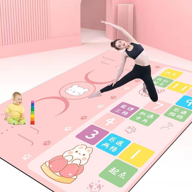 Double Yoga Mat, Extra Large, Thickened, Widened and Lengthened, Non-Slip, Men's and Women's Fitness Home Soundproof Dance Floor Mat