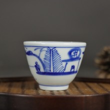 茶具全手工手绘景德镇青花釉下彩礼品瓷器客杯主人杯功夫茶单杯