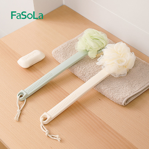 FaSoLa household ABS extended handle massage bath brush bathroom mud rub back bath brush comfortable bath brush