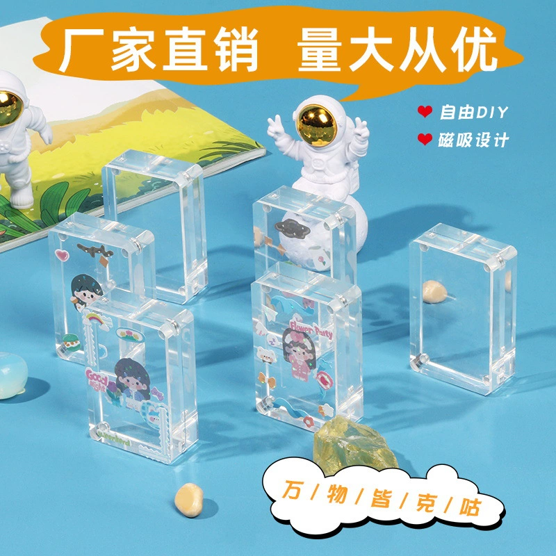 Маленькая Красная книга с акриловой магнитной картой Goo Кирпич Ручной счет Mini Goo Чак Маджонг Фоторамка Украшения Goo Card оптом