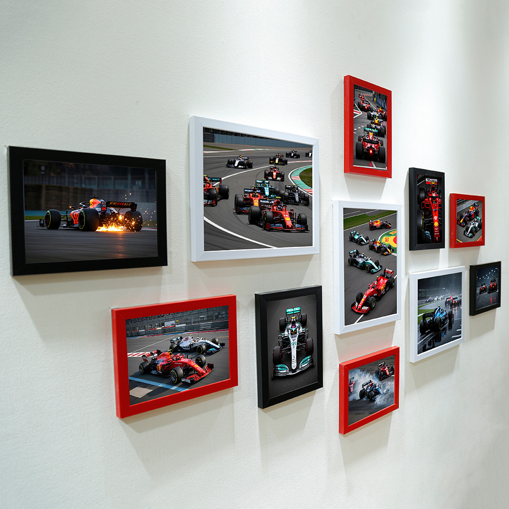 Nuevo póster de Fórmula 1 Fans regalo de pared marco de fotos combinación de fondo de decoración de pared de fotos image 14