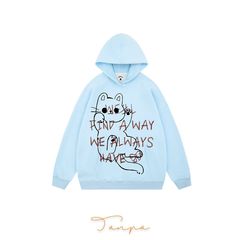 Mint Miaow 25秋季新品美式可爱猫咪元素设计连帽卫衣