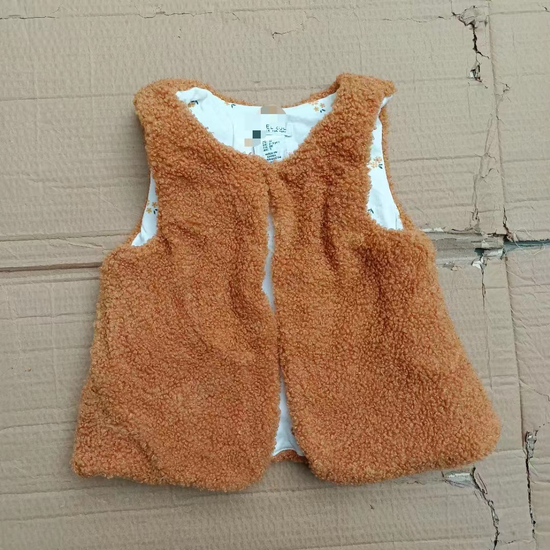Ropa para niños europeo y americano solo 23 nuevo chaleco de algodón otoño e invierno chaleco de algodón engrosado para niños a juego