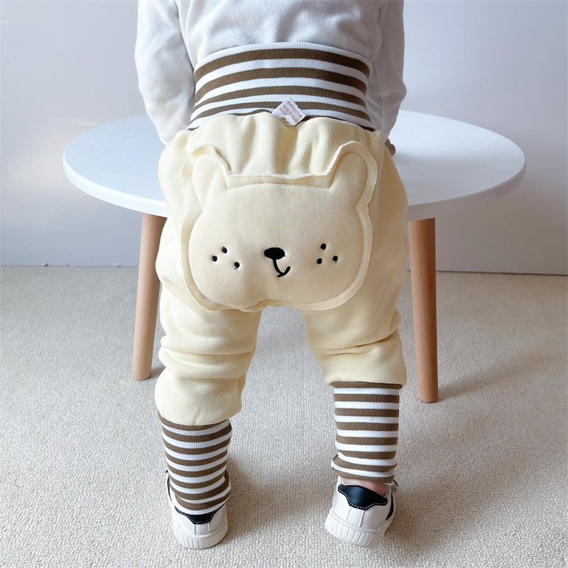 살구색 곰 pp 바지 원피스 벨벳