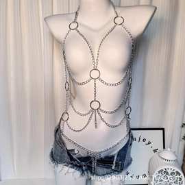 知之美另类sm夜店角色扮演女仆女金属铁链衣制服捆绑衣服套装骚