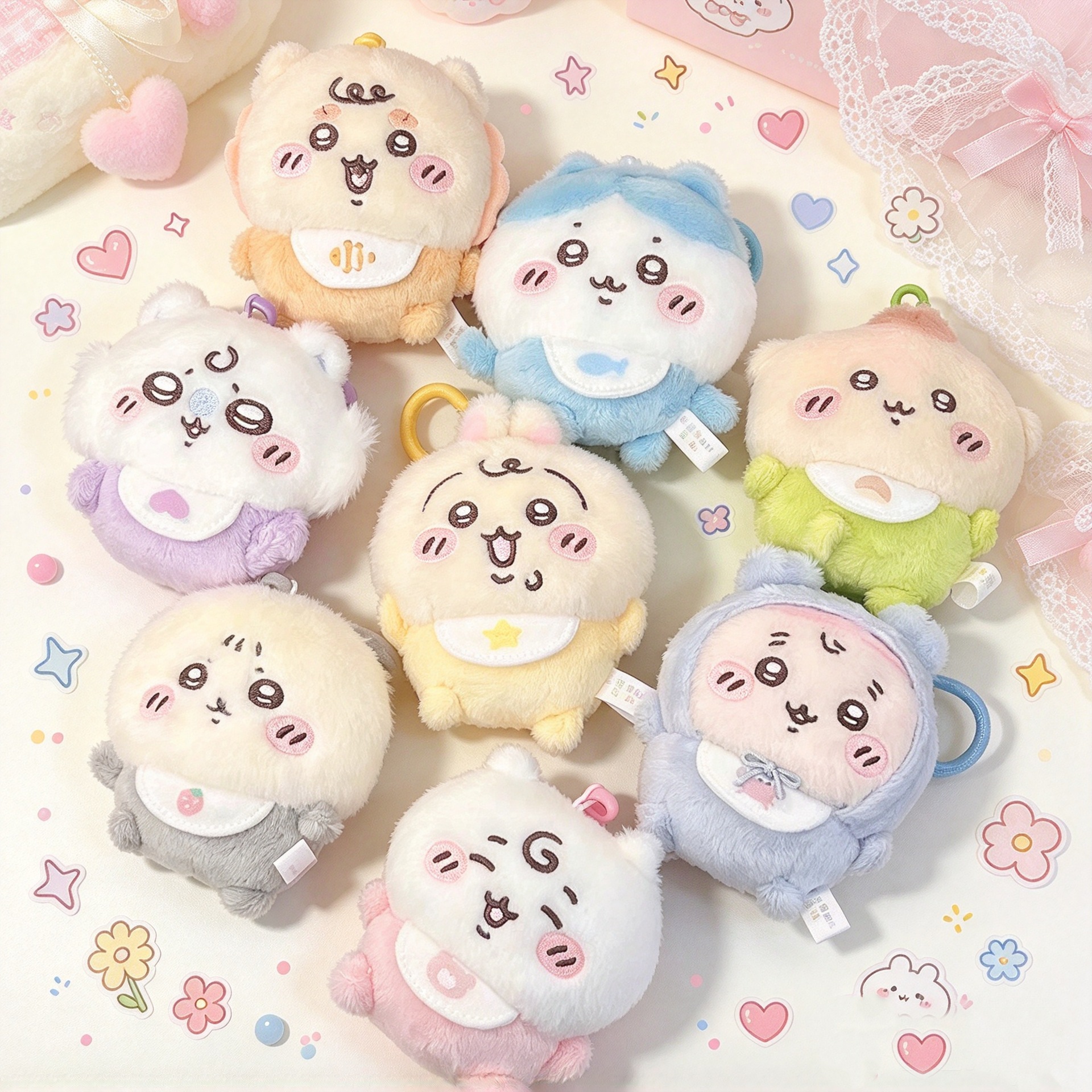 Cute Jiyi Baby Usachi Little Flying Squirrel Little Eight Baby Plush Toy Gift Bag Pendant