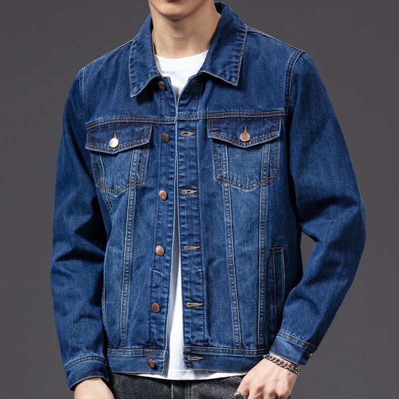 デニムのコートの男性の秋の韓国版の潮流の青年のデニムの服のファッションの外は身を修める紳士服の上着の春秋のジャケットを着ます。|undefined