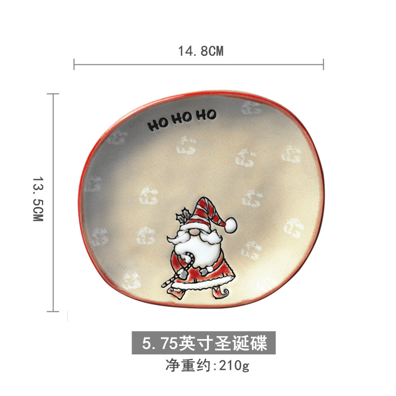 創意的な手描きの釉薬の下で色彩の陶磁器の皿の家庭用の野菜の皿の冷たい野菜の皿の果物のお菓子の皿の6寸は骨の皿のかすの皿を吐きます。|undefined