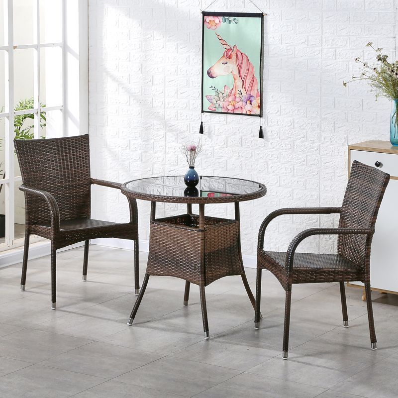 새롭게 업그레이드된 반포장 의자 2+80 조립 원형 테이블(쿠션 포함)