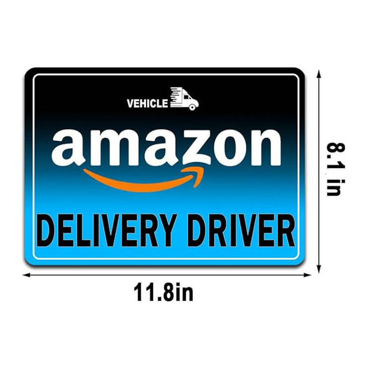 Amazon entrega conductor magnético estacionamiento frecuente removible reflector entrega puerta magnética pegatinas de automóviles