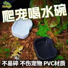 爬宠喂食盆水盆爬虫乌龟守宫玉米蛇爬宠喝水碗仿真喂爬行动物用品