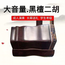 C6R黑檀二胡二胡乐器中老年龙头二胡大音量初学中提琴无