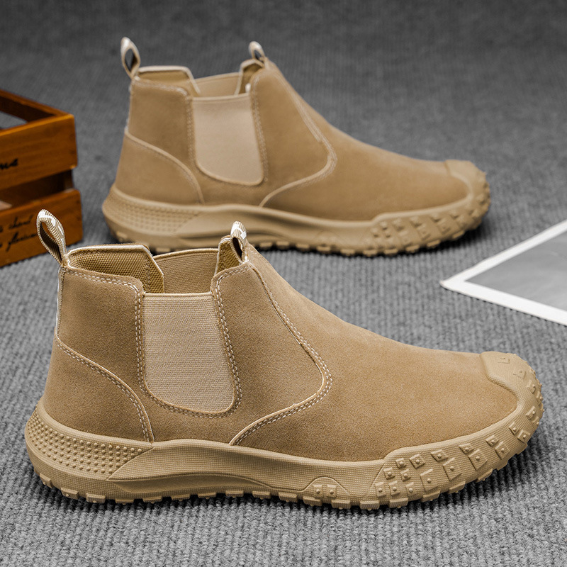 Autumn Men's Shoes High-Top Boots Men's Non-Slip Wear-Resistant Construction Site Work Sports Casual Work Shoes Labor Protection Shoes for Men Autumn Men's Shoes High-Top Boots Men's Non-Slip Wear-Resistant Construction Site Work Sports Casual Work Shoes Labor Protection Shoes for Men