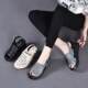 Women's Non-slip Wedge Sandals 2024 Summer New Arrival Black All-match Hollow-out Embroidered Heightened Casual Women's Sandals