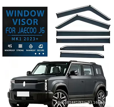 Suitable for Jaecoo J6 Rain shield - jaecoo-j6mk1-2023jieku-j66pcspc3d-stainless-steel-bright-strip-window-rain-shield