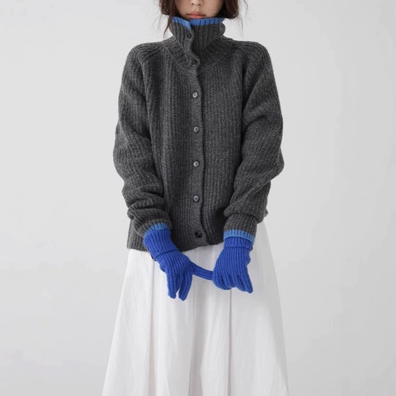 Woolen cardigan, jacket